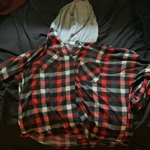 Flannel hoodie